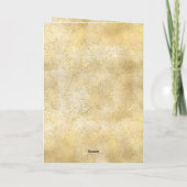 Gouden Stof Glitter Confetti Rode Strik Kerstbelle Kaart (Achterkant)
