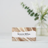 Gouden stof met lijnsteek visitekaartje (Staand voorkant)