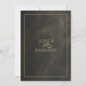 Gouden Stofbruiloft Kaart (Achterkant)