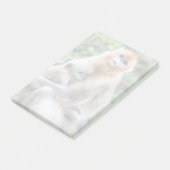 Gouden Stompneusaap met Baby Post-it® Notes (Schuin)