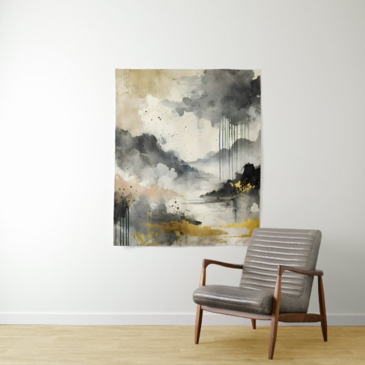 gouden Storm Wandkleed (In situ)