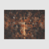 Gouden straal in geometrisch glinsterend heelal tissuepapier (Voorkant)