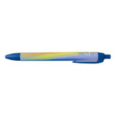Gouden Straal Moderne Abstracte Kunst Blauwe Inkt Pen (Bodem)