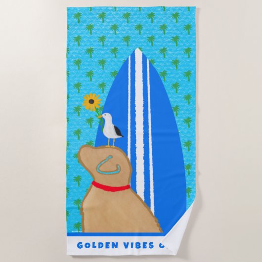 Gouden Stralende Badhanddoek (Voorkant)