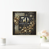 Gouden Straling: 50ste Verjaardag Vierkante Klok (Huis)