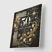 Gouden Straling: 50ste Verjaardag Vierkante Klok (Hoek)