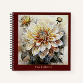 Gouden Straling: Waterverf Dahlia pinnata II Notitieboek