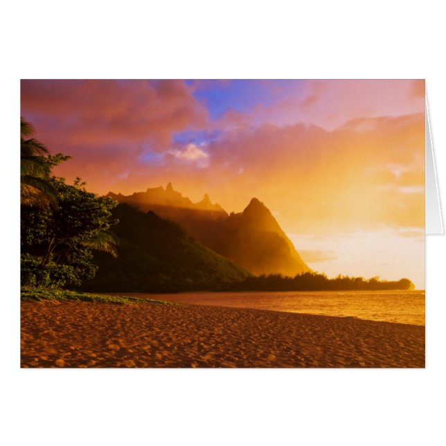 Gouden strand zonsondergang, Hawaï (Voorkant Horizontaal)