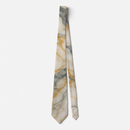 Gouden Stratum Marmer Textuurpatroon Stropdas (Voorkant)