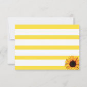 Gouden Streep en Zonnebloem After Party Kaart (Achterkant)