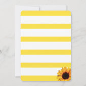 Gouden Streep en Zonnebloem Vleermuis Mitzvah Uitn Kaart (Achterkant)