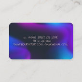 Gouden Streep Lotus Bloem Holografisch Visitekaartje (Achterkant)