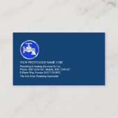 Gouden streep op blauwe waterdruppels visitekaartje (Achterkant)