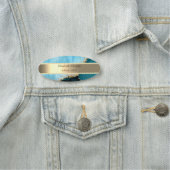 Gouden Streep, parels Turquoise Marmeren Gouden Se Naamplaatje (In situ)