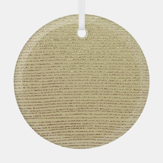 Gouden strepen: Abstracte achtergrond Glas Ornament (Voorkant)