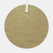 Gouden strepen: Abstracte achtergrond Glas Ornament (Achterkant)
