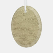 Gouden strepen: Abstracte achtergrond Glas Ornament (Voorkant links)