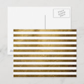 gouden strepen briefkaart (Voorkant / Achterkant)