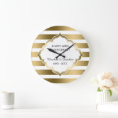 Gouden Strepen En Lijst Grote Klok (Huis)