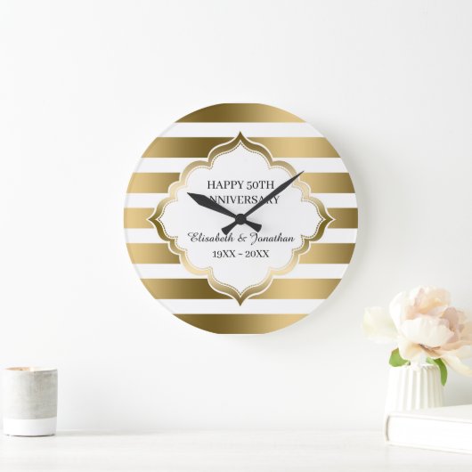 Gouden Strepen En Lijst Grote Klok (Huis)