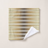 Gouden strepen en zwart-witte lijnen bad handdoek (Wasdoekje)