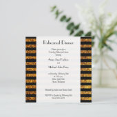 Gouden strepen, gestreept patroon, repetitie diner kaart (Staand voorkant)