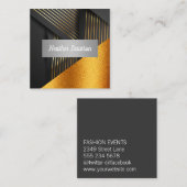 Gouden strepen | Gouden glitter achtergrond Vierkante Visitekaartje (Voorkant / Achterkant)