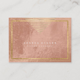 Gouden strepen Ingelijste Minimale Geometrie Roze  Visitekaartje