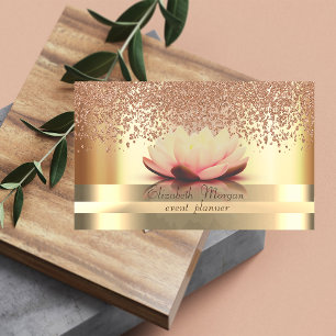 Gouden Strepen Lotus Gouden Diamanten Visitekaartje