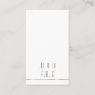 Gouden strepen modern minimalistisch ontwerp uniek visitekaartje