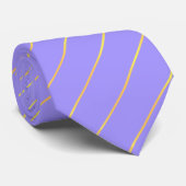 Gouden strepen op licht periwinkle blauwe stropdas (Opgerold)