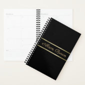 Gouden strepen over zwarte achtergrond planner (Display)