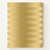 Gouden strepen patroon notitieboek (Achterkant)