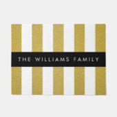 Gouden strepen, streeppatroon, lijnen, Jouw naam Deurmat (Voorkant)