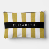 Gouden strepen, streeppatroon, lijnen, Jouw naam Etui (Achterkant)