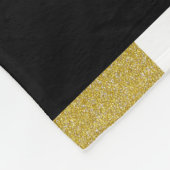 Gouden strepen, streeppatroon, lijnen, Jouw naam Fleece Deken (Hoek)