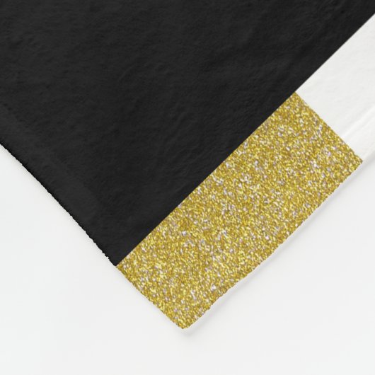 Gouden strepen, streeppatroon, lijnen, Jouw naam Fleece Deken (Hoek)