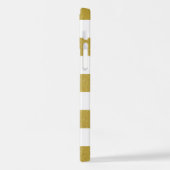 Gouden strepen, streeppatroon, lijnen, Jouw naam iPhone Hoesje (Linkerkant)