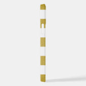 Gouden strepen, streeppatroon, lijnen, Jouw naam iPhone Hoesje (Rechterkant)