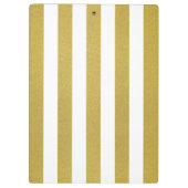 Gouden strepen, streeppatroon, lijnen, Jouw naam Klembord (Achterkant)