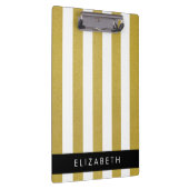 Gouden strepen, streeppatroon, lijnen, Jouw naam Klembord (Rechts)