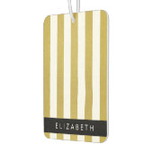 Gouden strepen, streeppatroon, lijnen, Jouw naam Luchtverfrisser (Links)