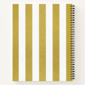Gouden strepen, streeppatroon, lijnen, Jouw naam Notitieboek (Achterkant)