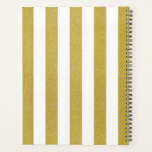 Gouden strepen, streeppatroon, lijnen, Jouw naam Planner (Achterkant)