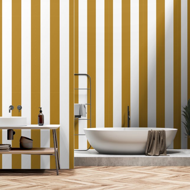 Gouden Strepen voor Wallpaper Behang (Badkamer)
