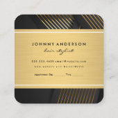 Gouden Strepen | Vrouwelijke Schoonheid Afsprakenkaartje (Achterkant)