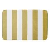 Gouden strepen, witte strepen, gestreept patroon badmat (Voorkant)