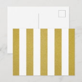 Gouden strepen, witte strepen, gestreept patroon briefkaart (Voorkant / Achterkant)