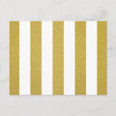 Gouden strepen, witte strepen, gestreept patroon briefkaart (Voorkant)
