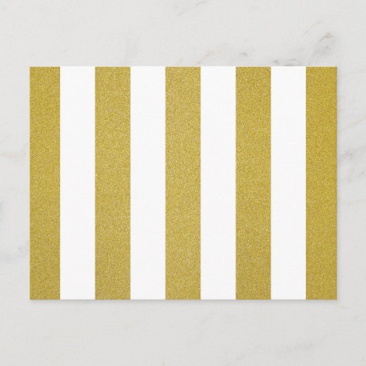 Gouden strepen, witte strepen, gestreept patroon briefkaart (Voorkant)